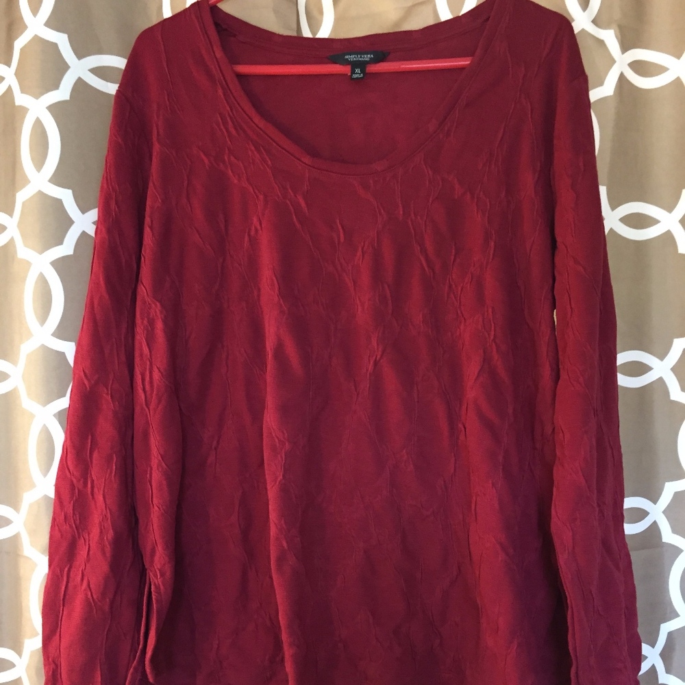 Simply Vera/Vera Wang Textured Scoopneck Tee